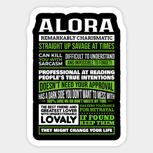 Alora Sticker